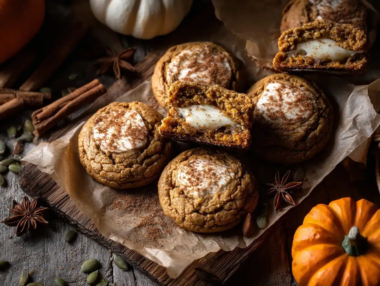 Brown Butter Pumpkin Cheesecake Cookies preparation steps