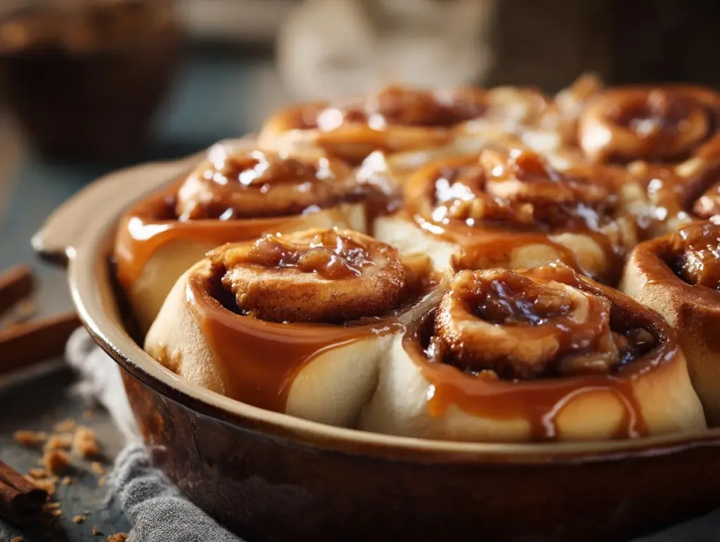 Caramel Apple Pie Cinnamon Rolls - featured image