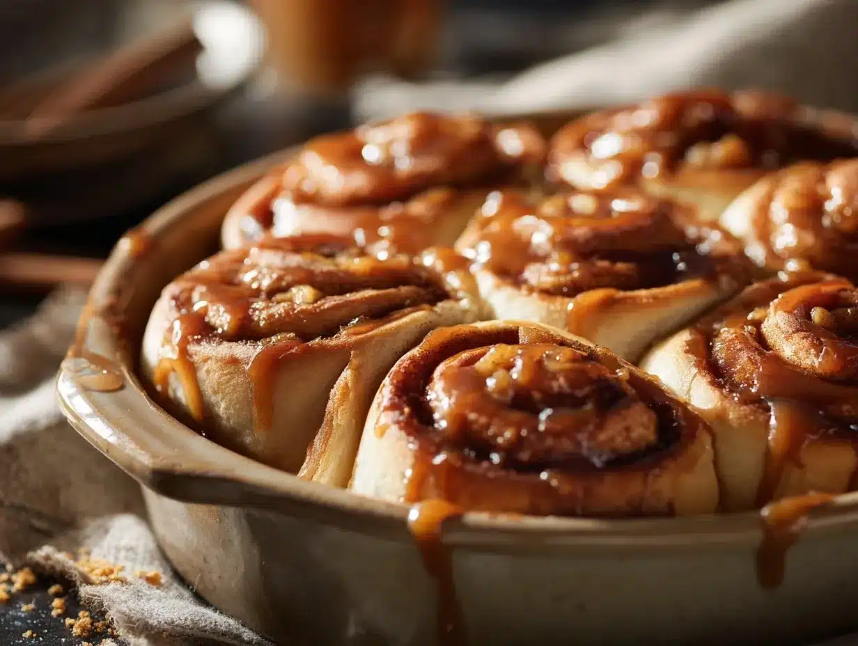 Caramel Apple Pie Cinnamon Rolls preparation steps