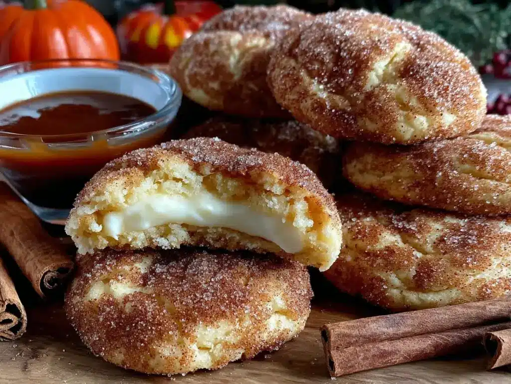Cheesecake Stuffed Snickerdoodles - featured image