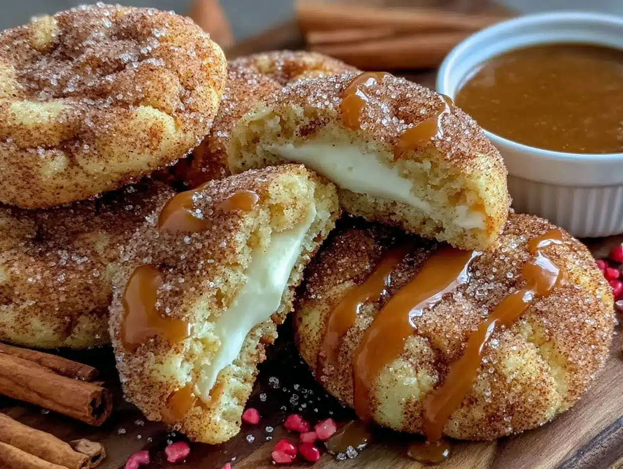 Cheesecake Stuffed Snickerdoodles preparation steps