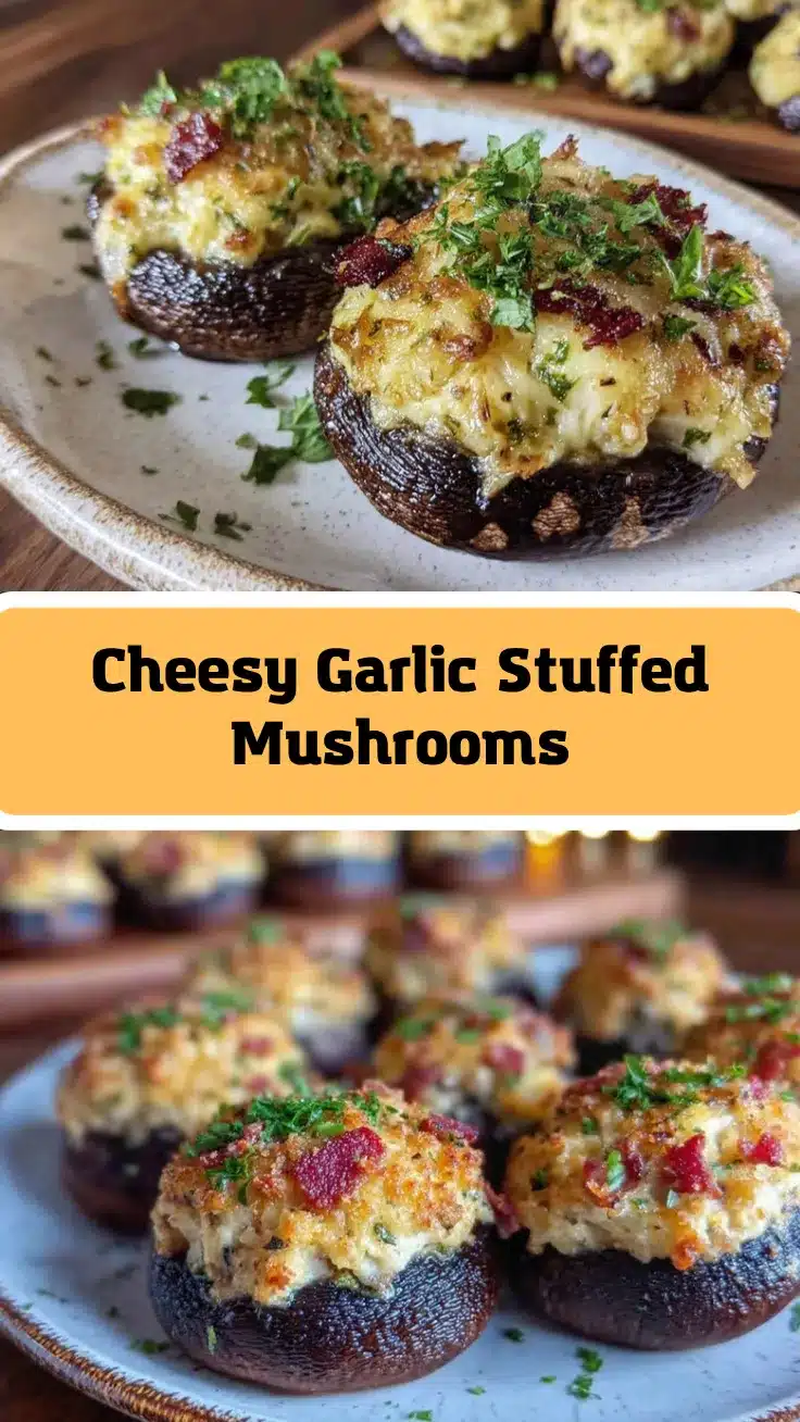 cheesy stuffed mushrooms recipe