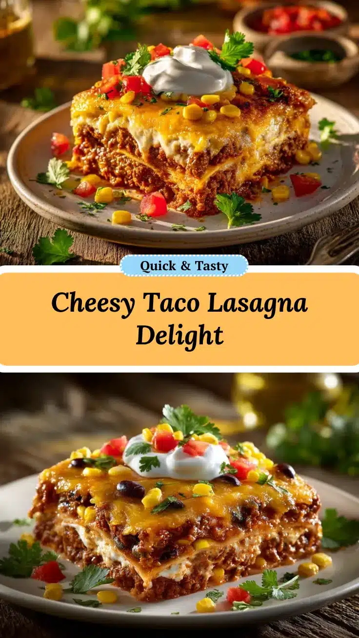 cheesy taco lasagna casserole recipe