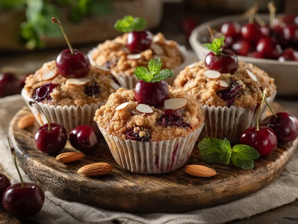 Cherry Almond Streusel Muffins - featured image
