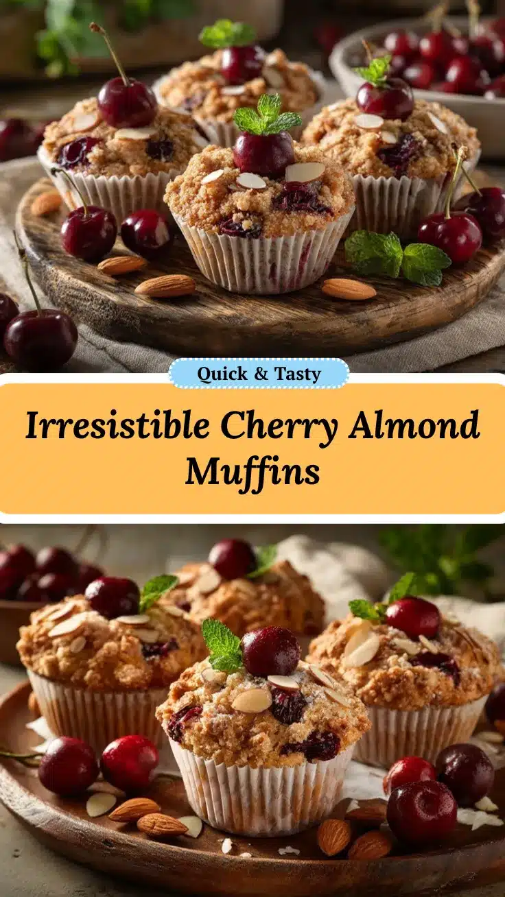 Cherry Almond Streusel Muffins recipe