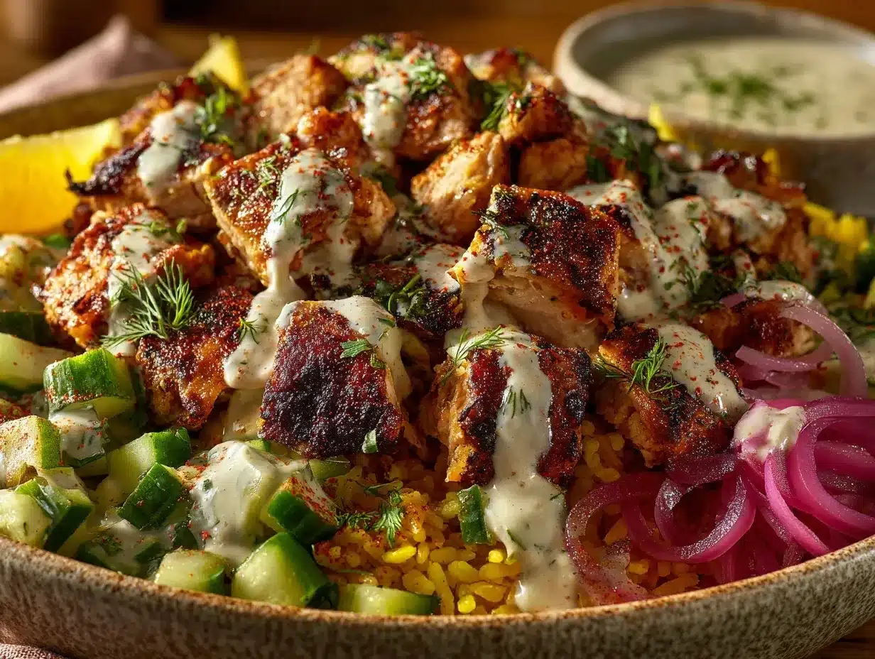 Chicken Shawarma Bowls preparation steps