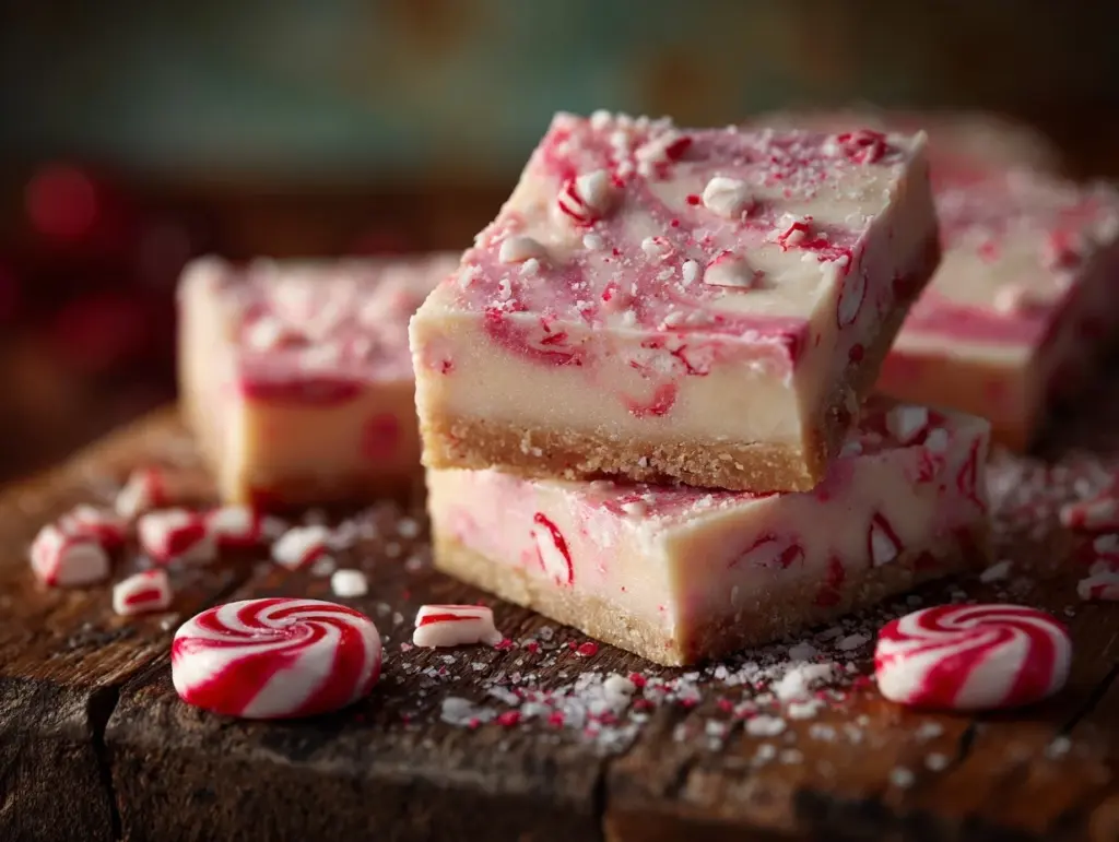 Christmas peppermint cookie bars - featured image