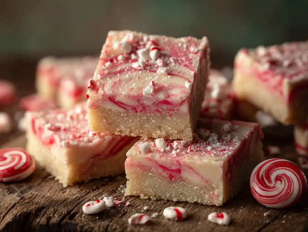 Christmas peppermint cookie bars preparation steps
