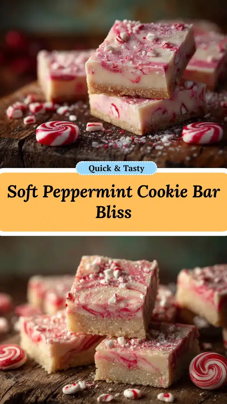 Christmas peppermint cookie bars recipe