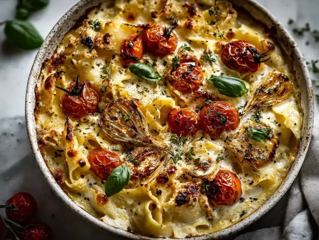 Creamy Tomato Garlic Ricotta Bake - featured image