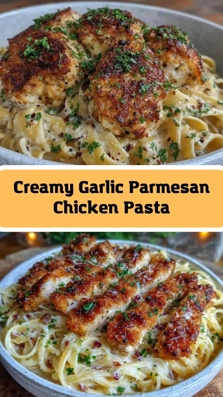 garlic parmesan chicken pasta recipe