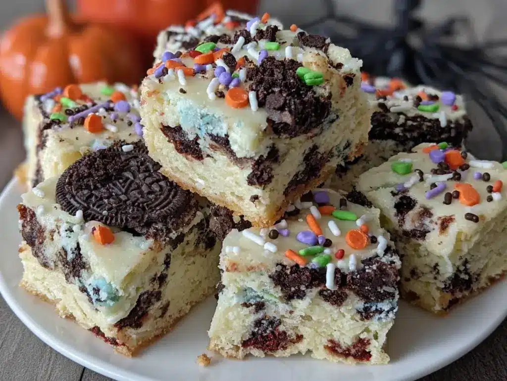 Halloween Oreo Cake Bars - featured image