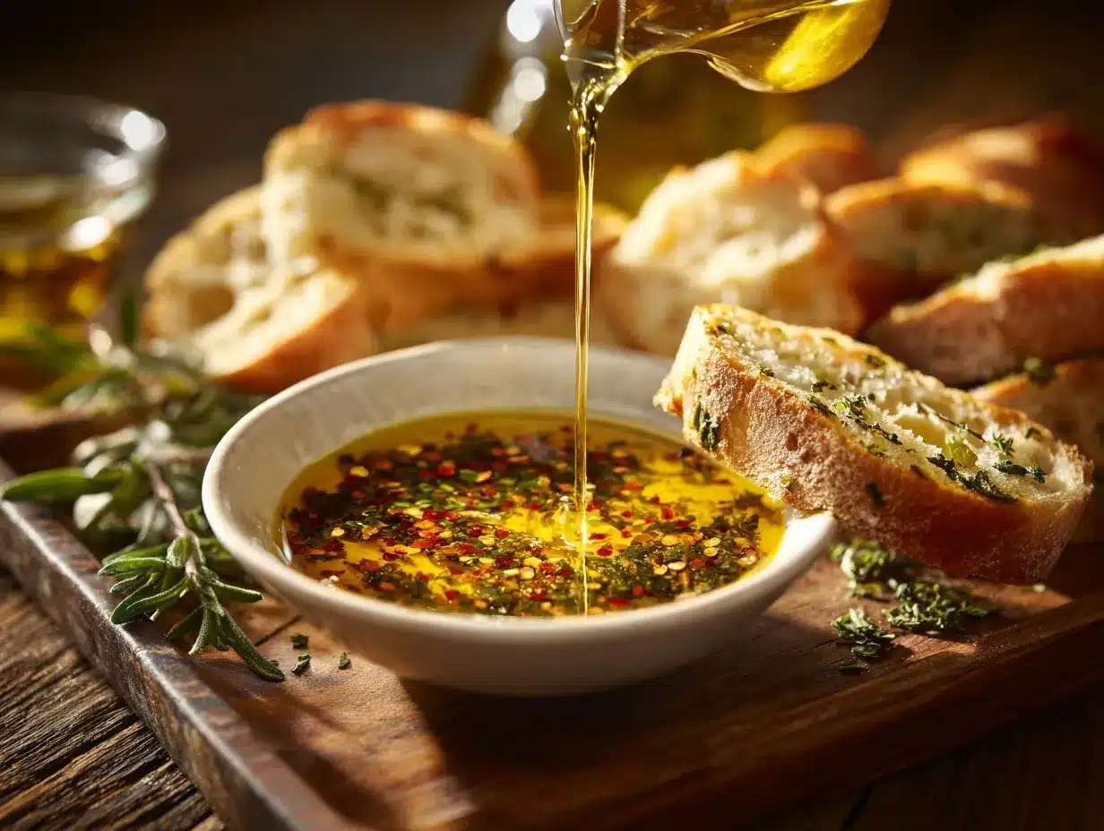 herb-infused olive oil dip preparation steps