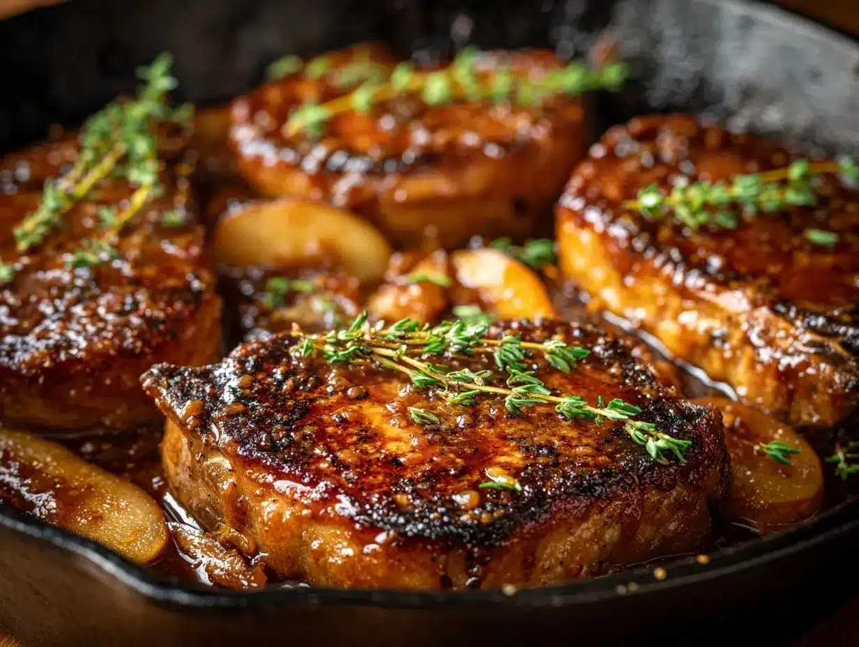 Honey Dijon Apple Butter Pork Chops preparation steps