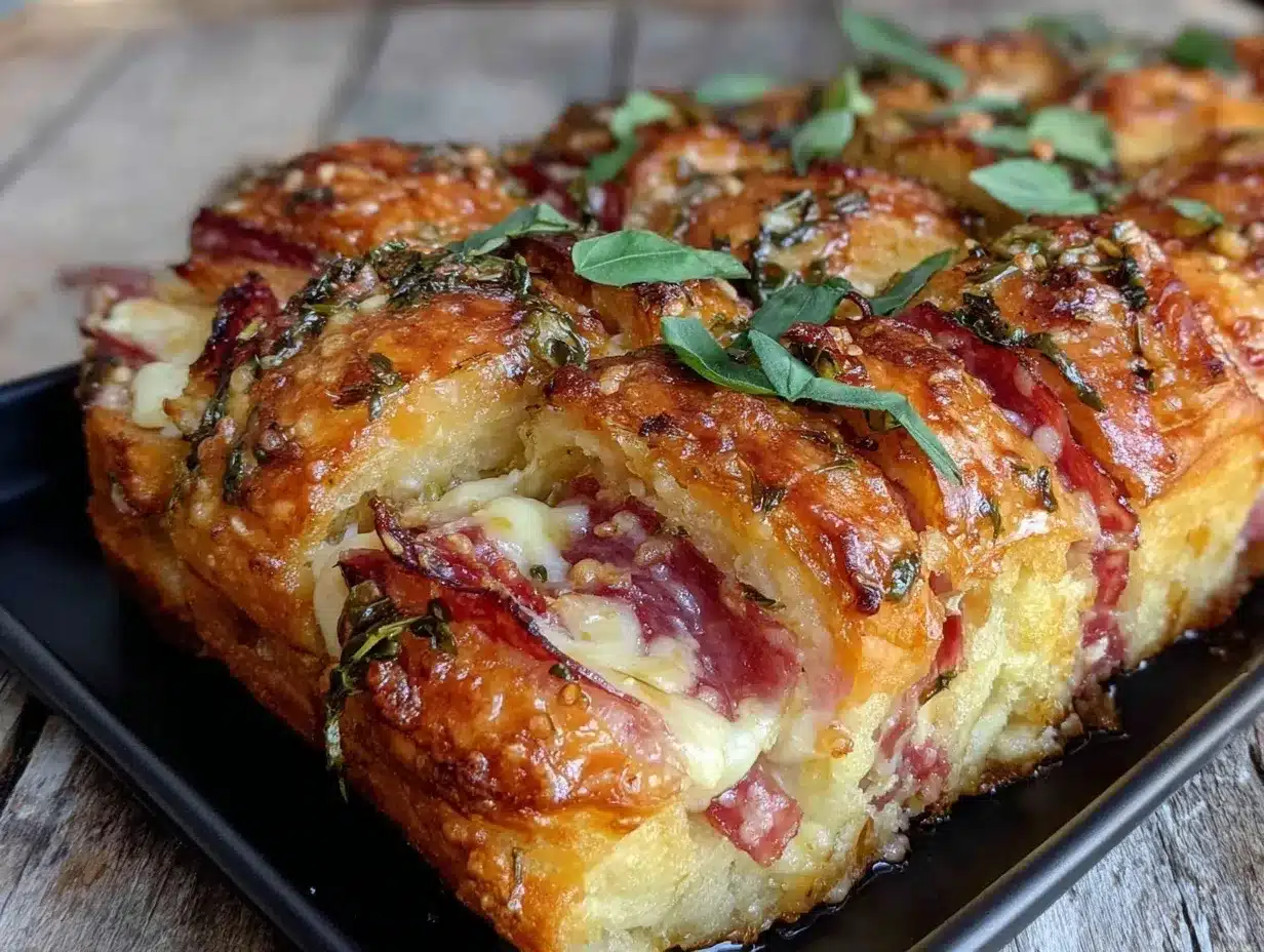 Italian Crescent Roll Sandwich Bake preparation steps