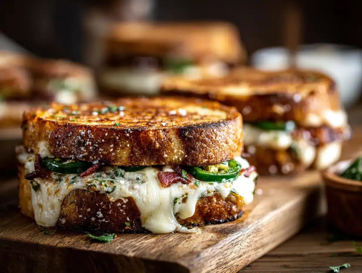 jalapeño popper grilled cheese preparation steps
