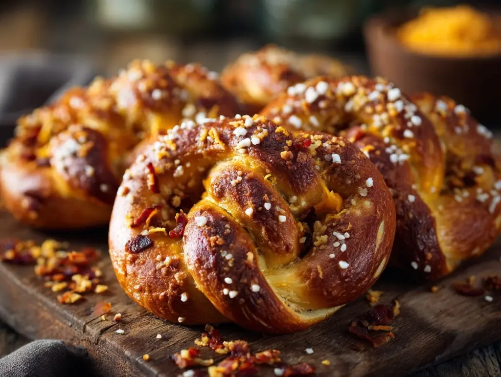 Loaded Bacon Cheddar Pretzels - featured image
