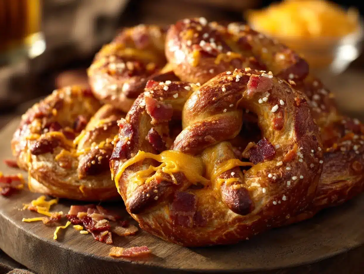 Loaded Bacon Cheddar Pretzels preparation steps