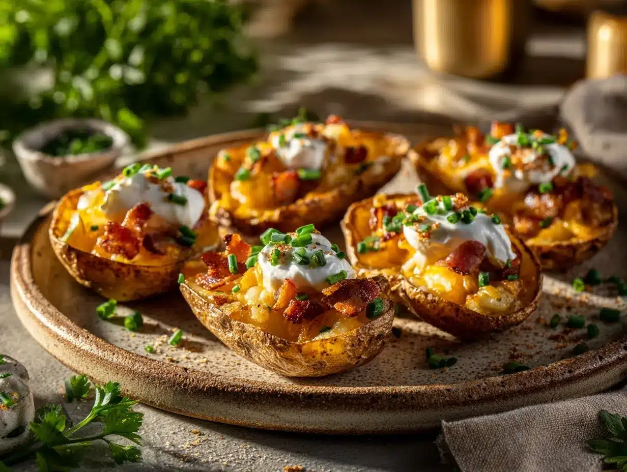 Loaded Bacon Ranch Potato Skins preparation steps