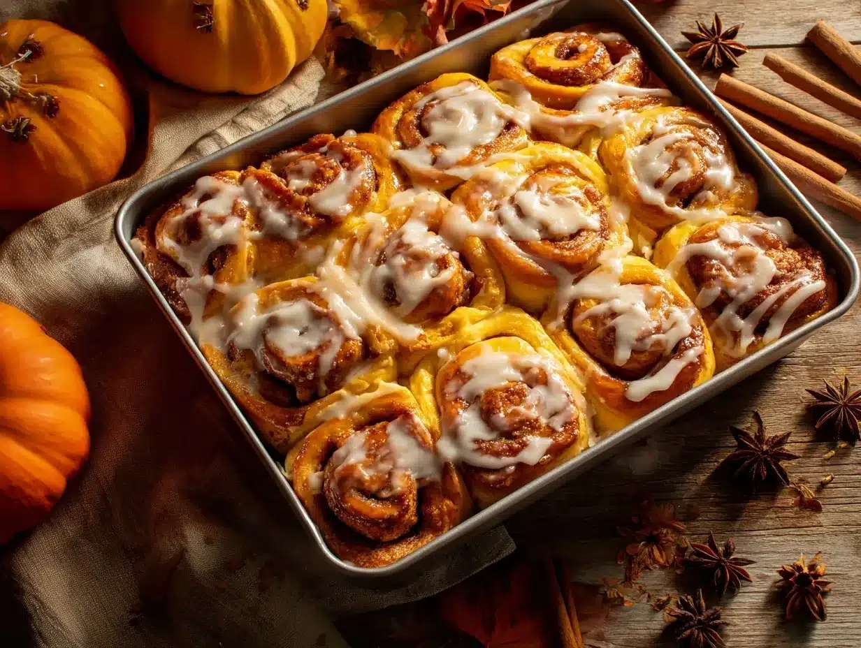 Maple Cream Cheese Pumpkin Rolls preparation steps