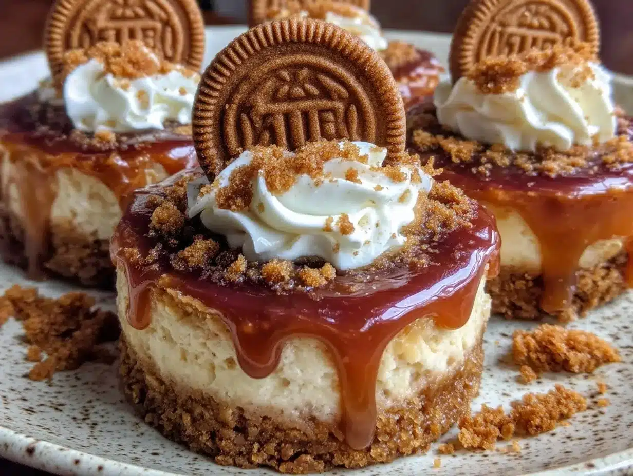mini Biscoff cheesecakes preparation steps