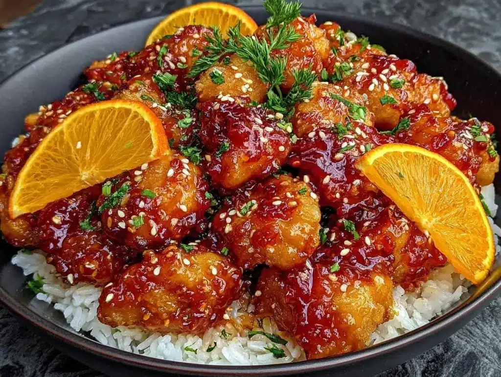 orange chicken recipe - featured image