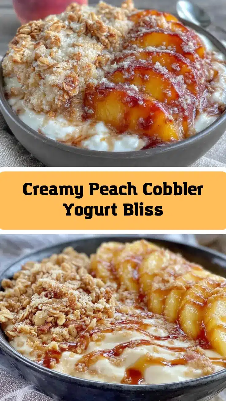 peach cobbler Greek yogurt bowl recipe