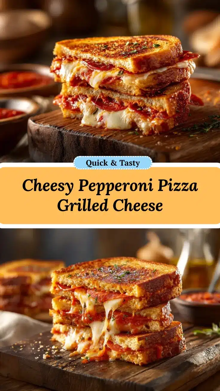 Pepperoni Pizza Grilled Cheese recipe