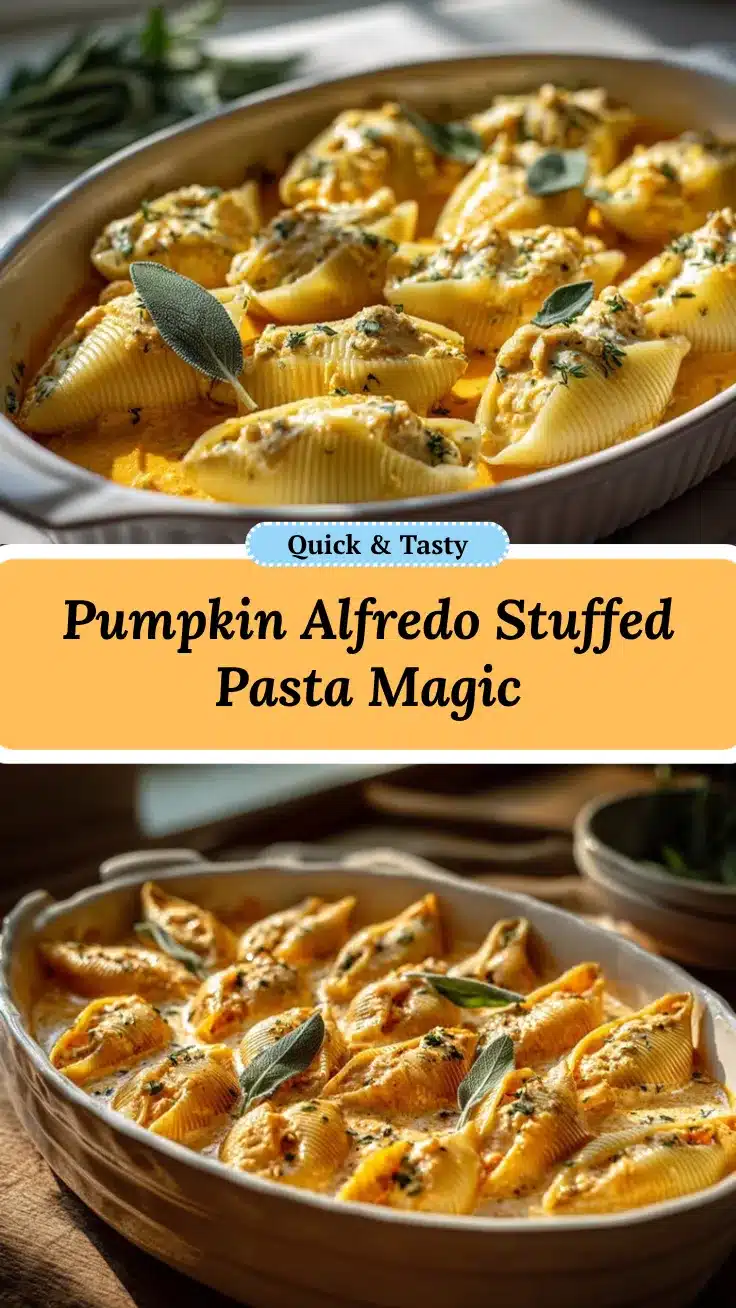 pumpkin Alfredo stuffed shells recipe