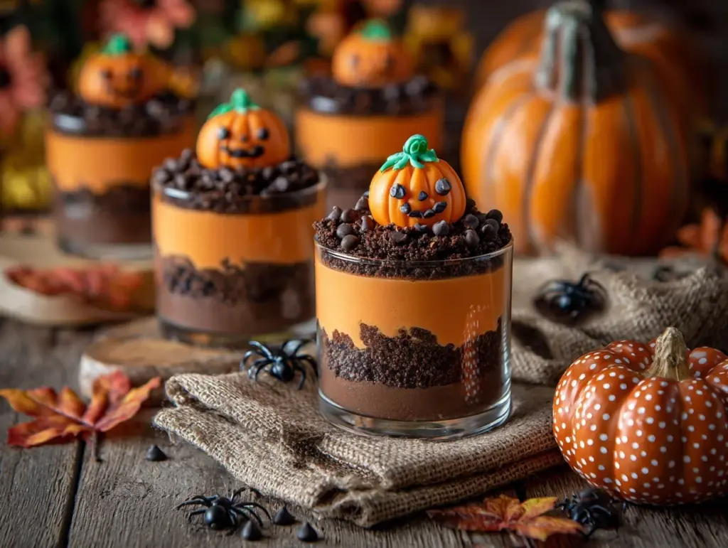pumpkin dirt cups - featured image