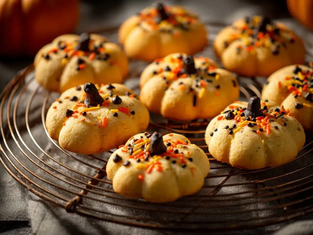 pumpkin spice Halloween cookies preparation steps