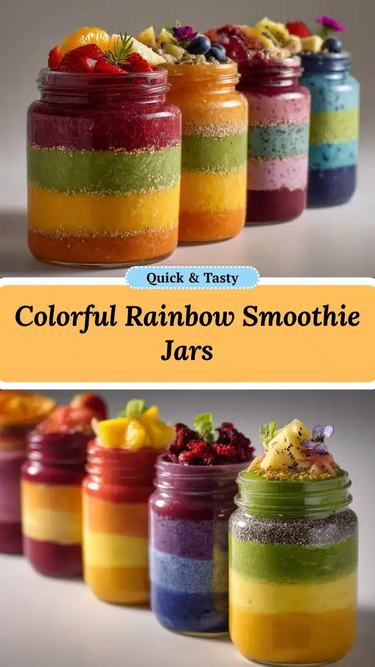 rainbow smoothie jars recipe