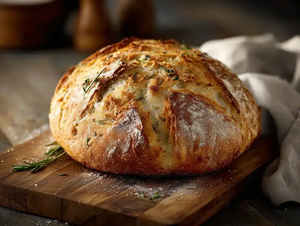 Rustic Garlic Herb Artisan Bread - featured image