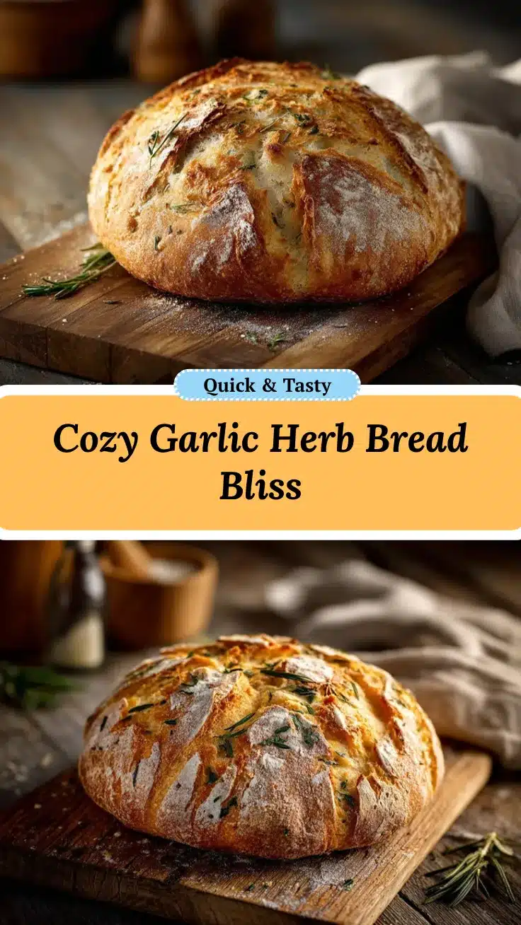 Rustic Garlic Herb Artisan Bread recipe