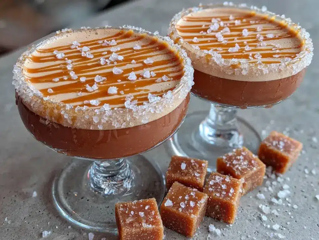 salted caramel espresso martini - featured image