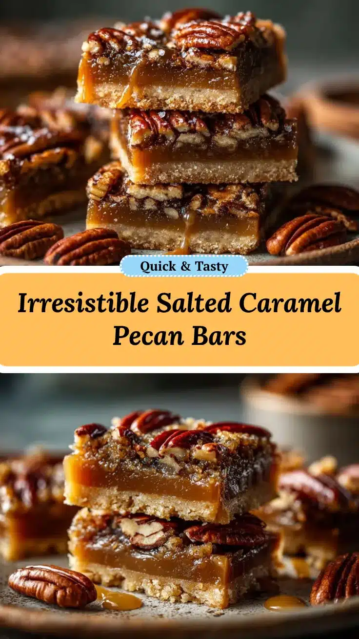 Salted Caramel Pecan Pie Bars recipe