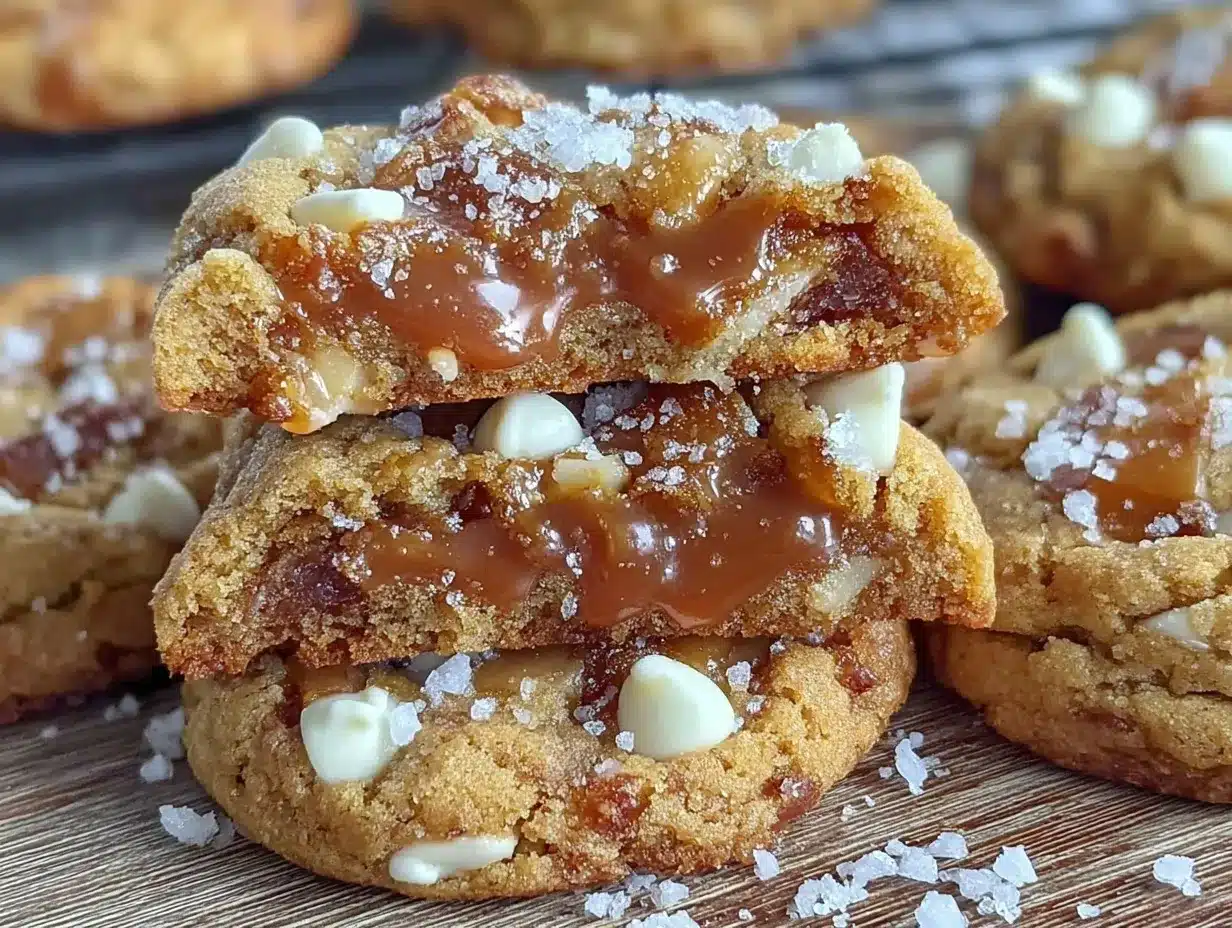 salted caramel toffee cookies preparation steps