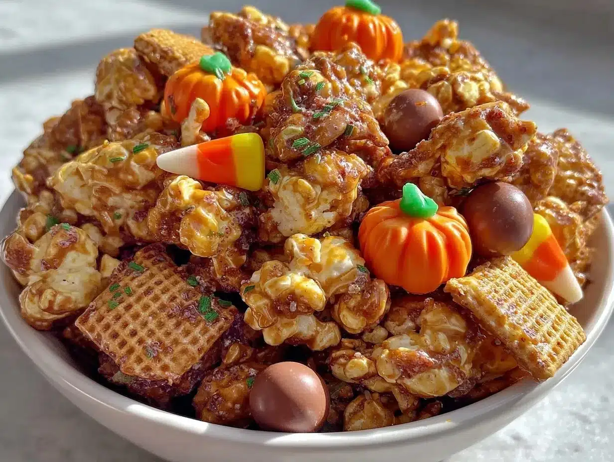 Scarecrow Crunch Snack Mix preparation steps