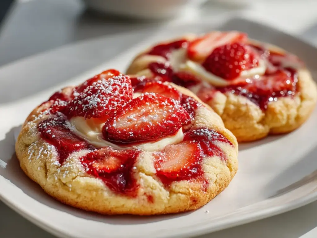 Strawberry Cheesecake Crumbl Cookies - featured image