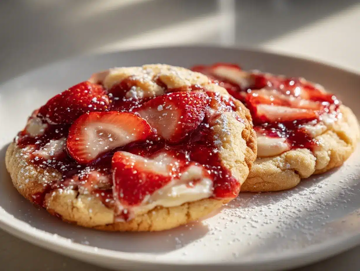 Strawberry Cheesecake Crumbl Cookies preparation steps