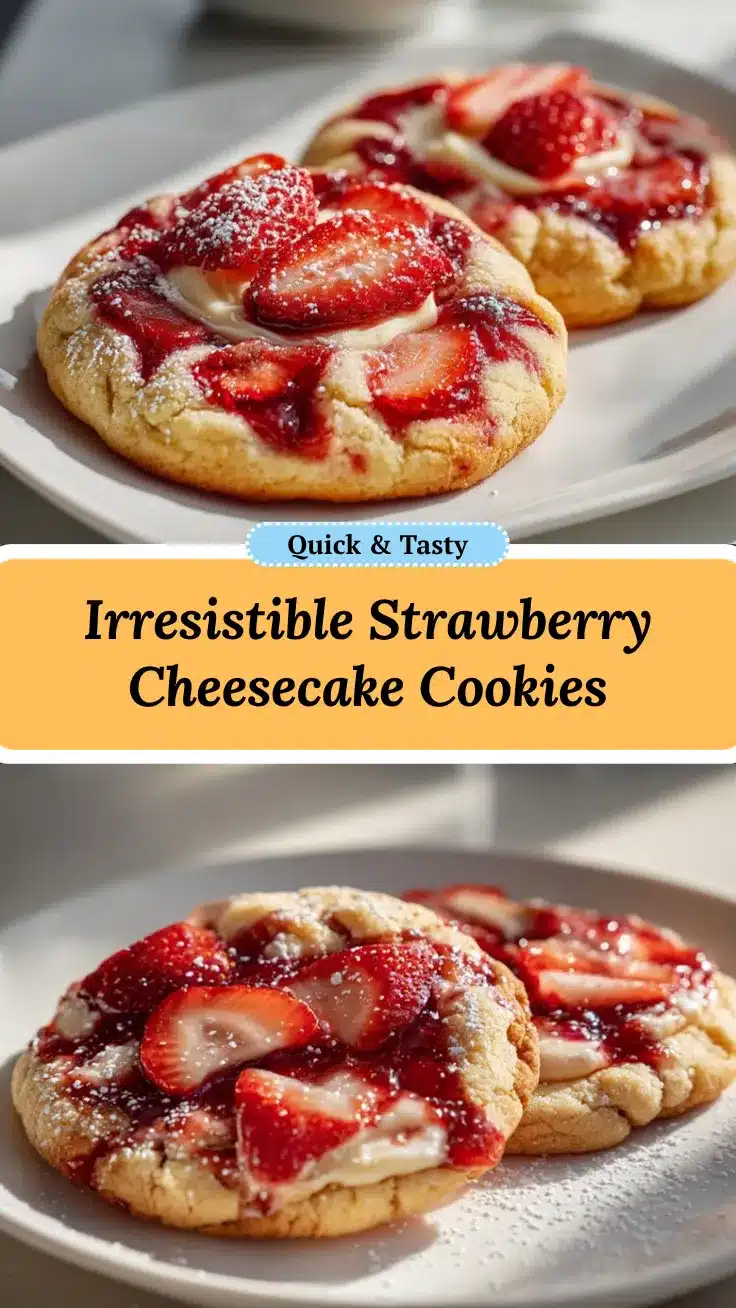 Strawberry Cheesecake Crumbl Cookies recipe