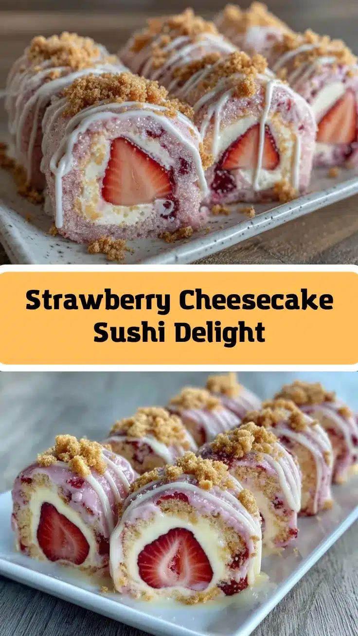 strawberry cheesecake sushi rolls recipe