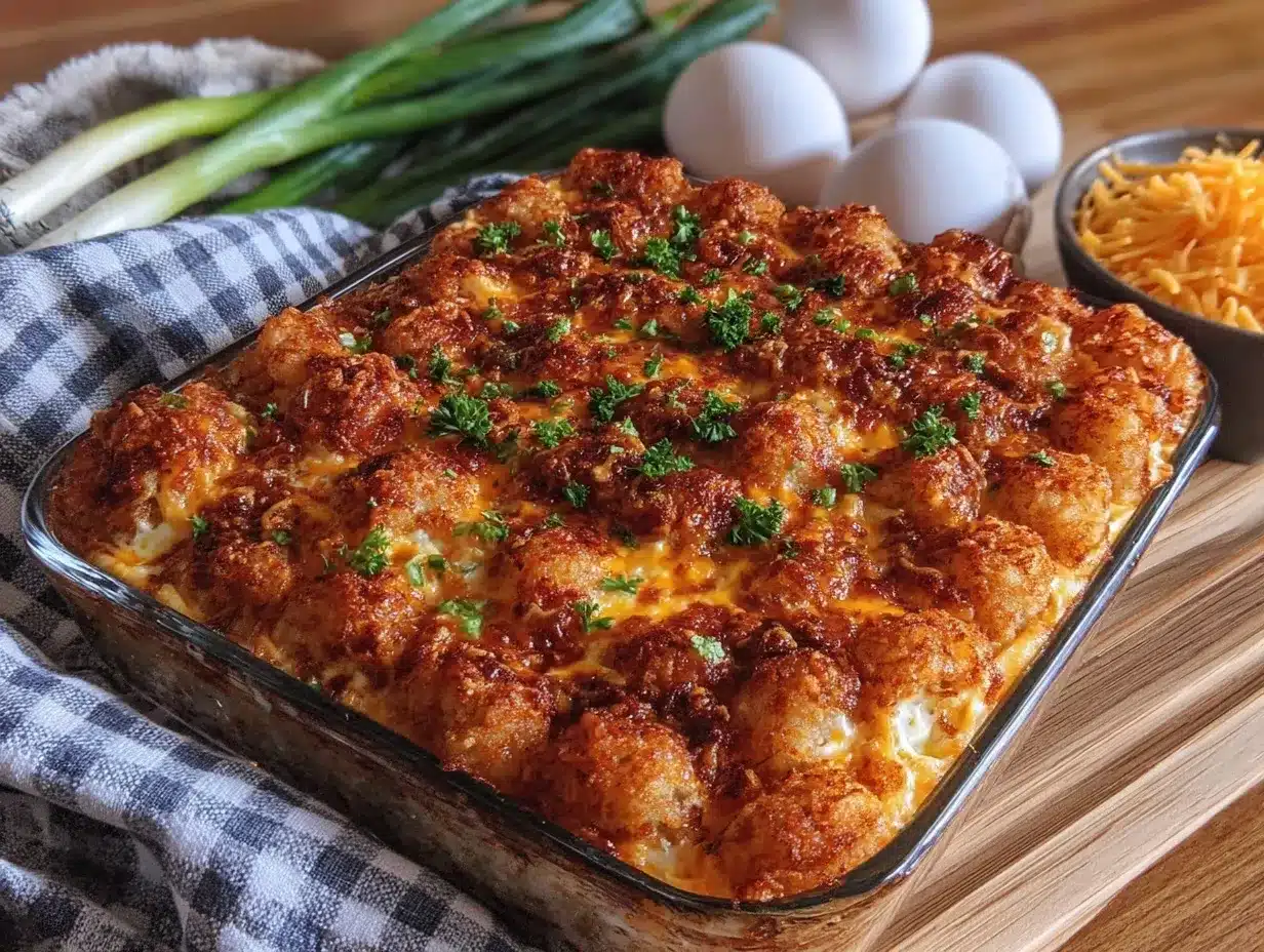 tater tot breakfast casserole preparation steps