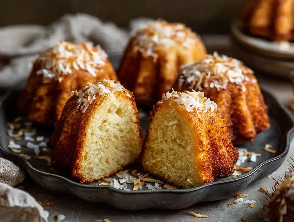 toasted coconut mini Bundt cakes preparation steps