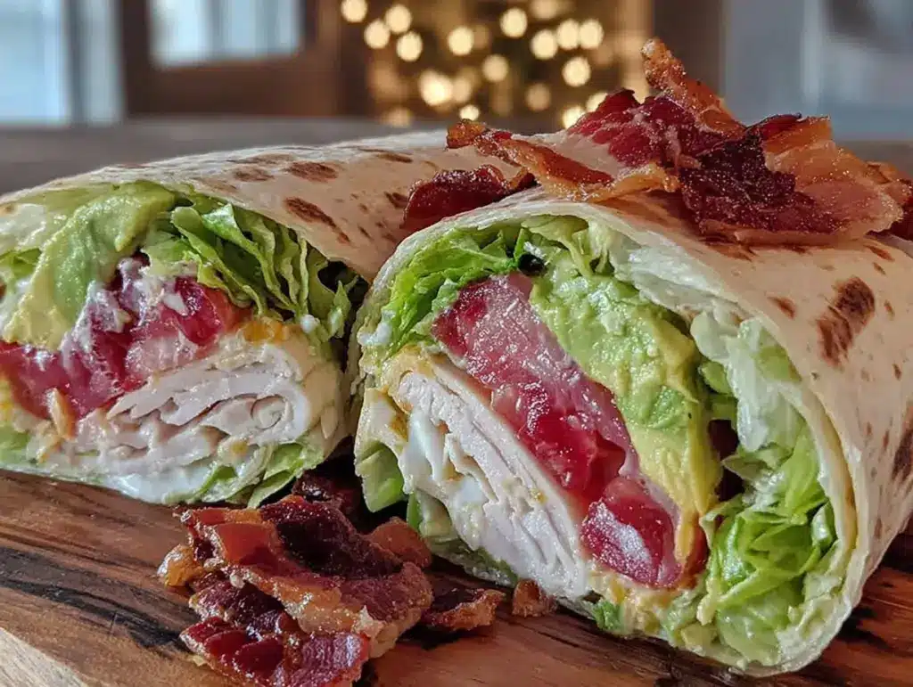 turkey avocado club wraps - featured image