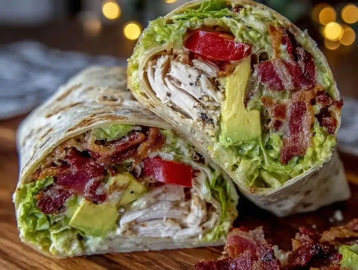 turkey avocado club wraps preparation steps