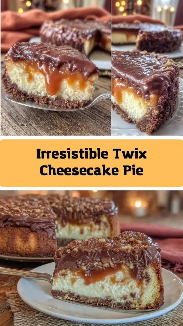 Twix Cheesecake Pie recipe