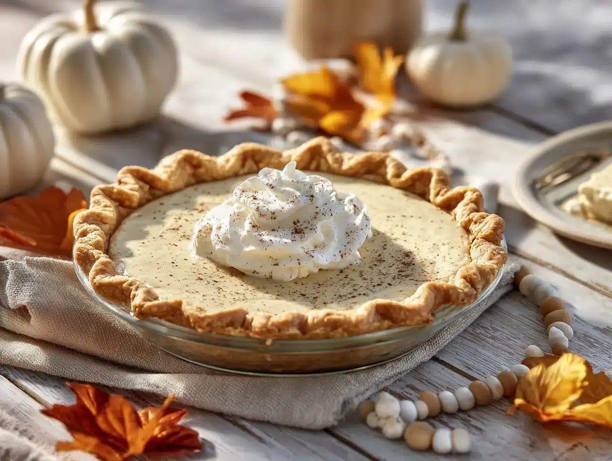 White Chocolate Pumpkin Pie preparation steps