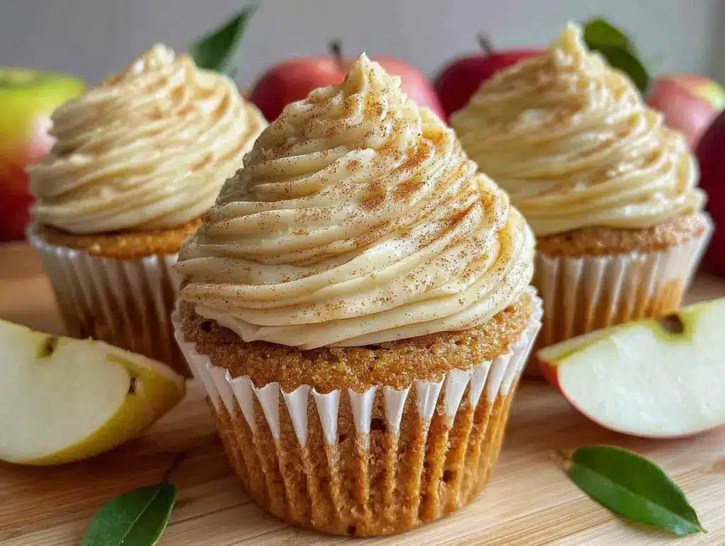 cozy apple cider cupcakes - featured image