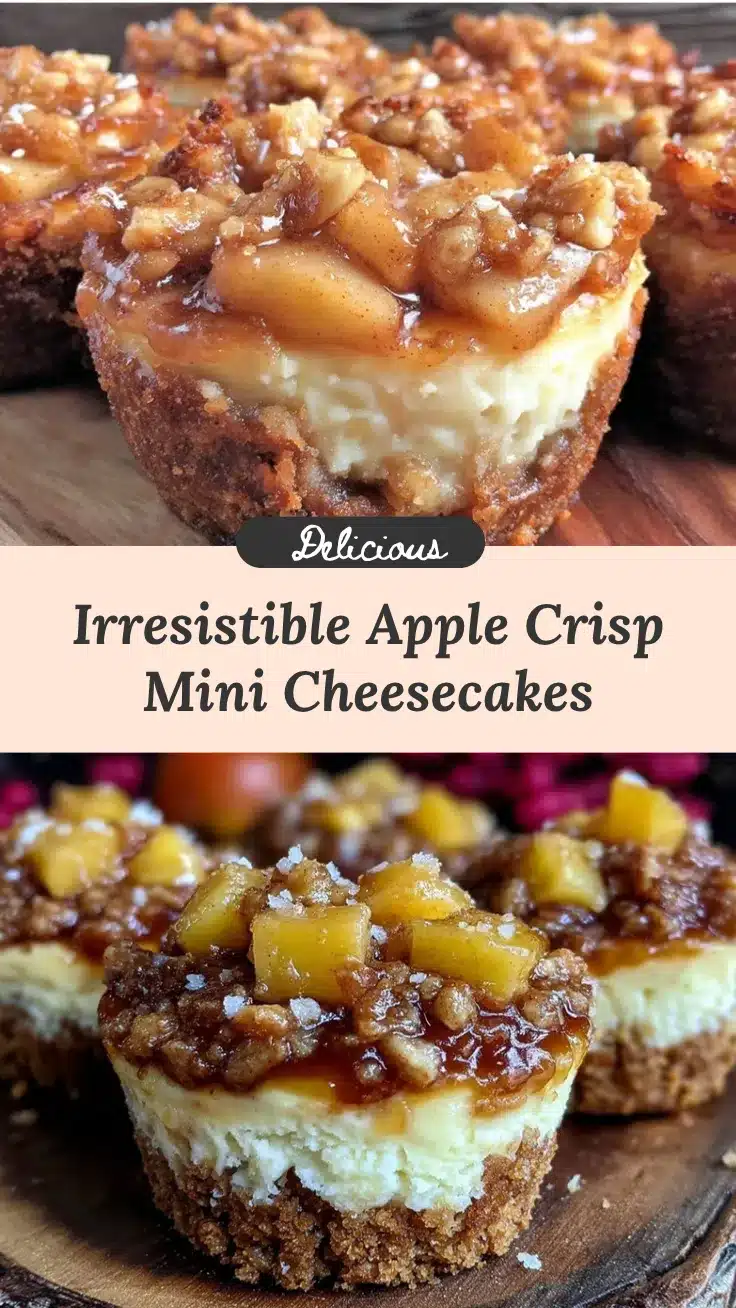 creamy apple crisp mini cheesecakes recipe